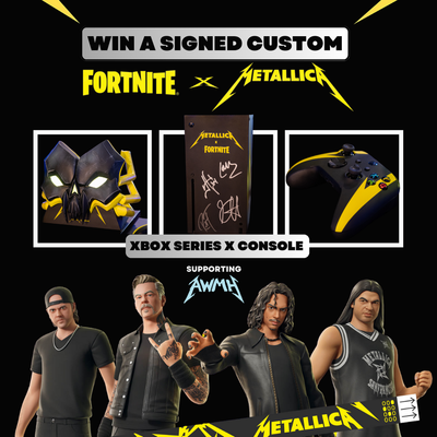 Signed Custom Metallica X Fortnite XBox Series X Console