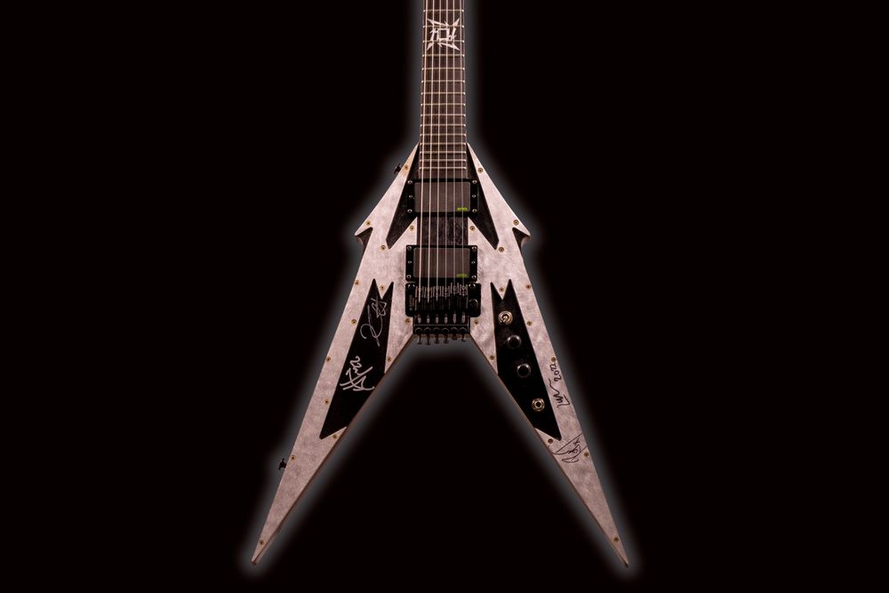 Signed Metallica One-Of-A-Kind Flying M Guitar